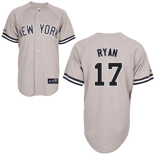 Brendan Ryan #17 mlb Jersey-New York Yankees Women's Authentic Replica Gray Road Baseball Jersey - Click Image to Close